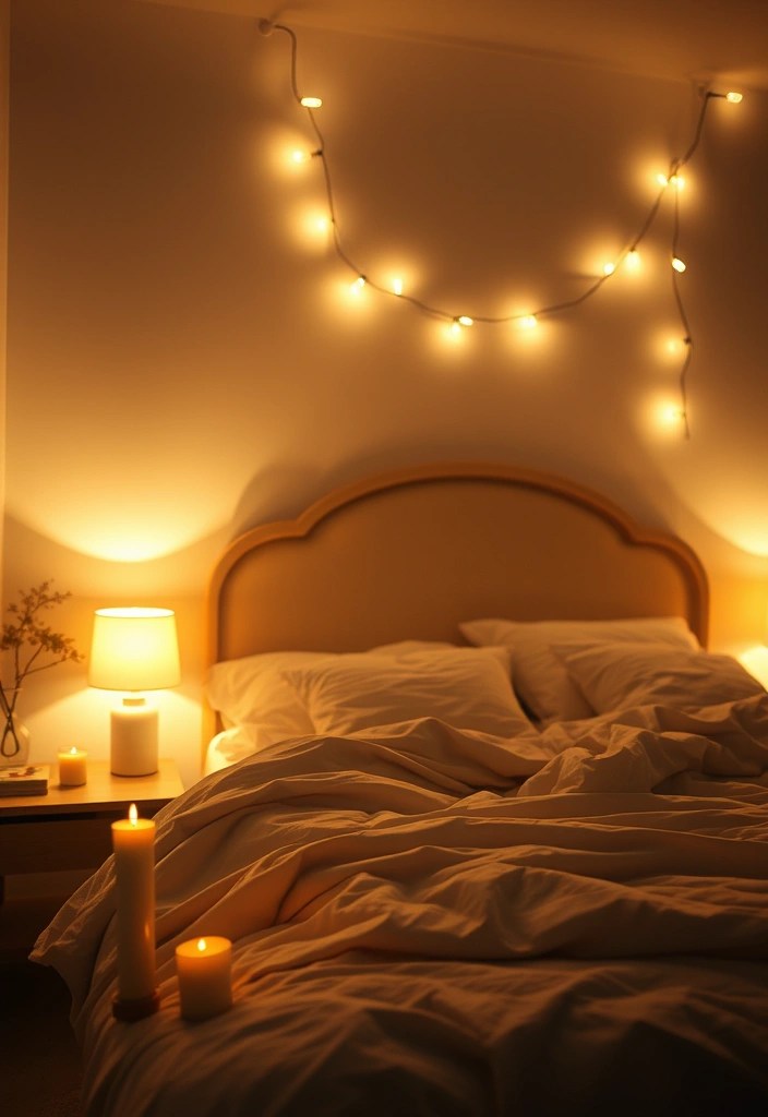 10 Cozy Bedding Bedroom Ideas That Will Make You Want to Snuggle In Forever! - 5. Soft Lighting for a Warm Glow