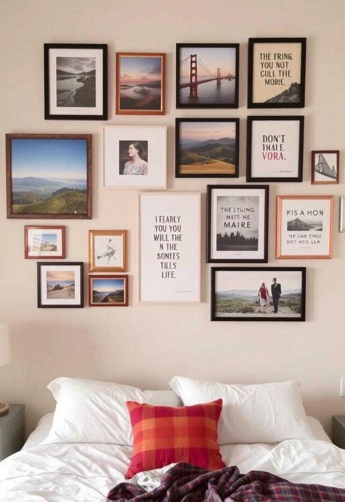 15 Cozy Bedroom Ideas That Will Make You Want to Snuggle In! - 11. Wall Art That Speaks Comfort