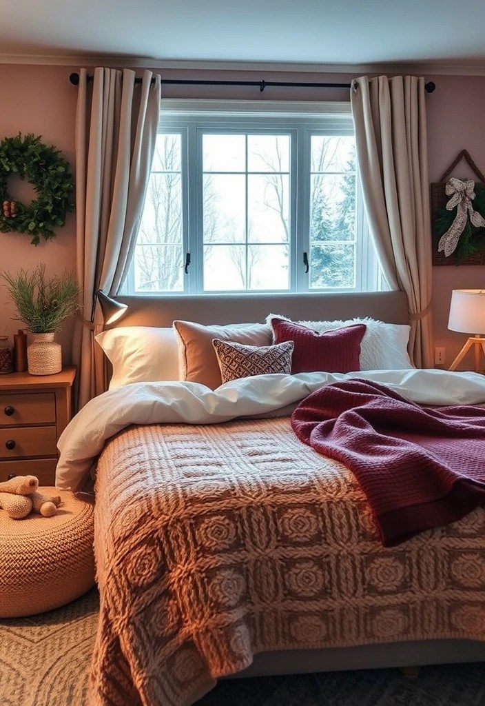 15 Cozy Bedroom Ideas That Will Make You Want to Snuggle In! - 15. Seasonal Decor for Year-Round Coziness