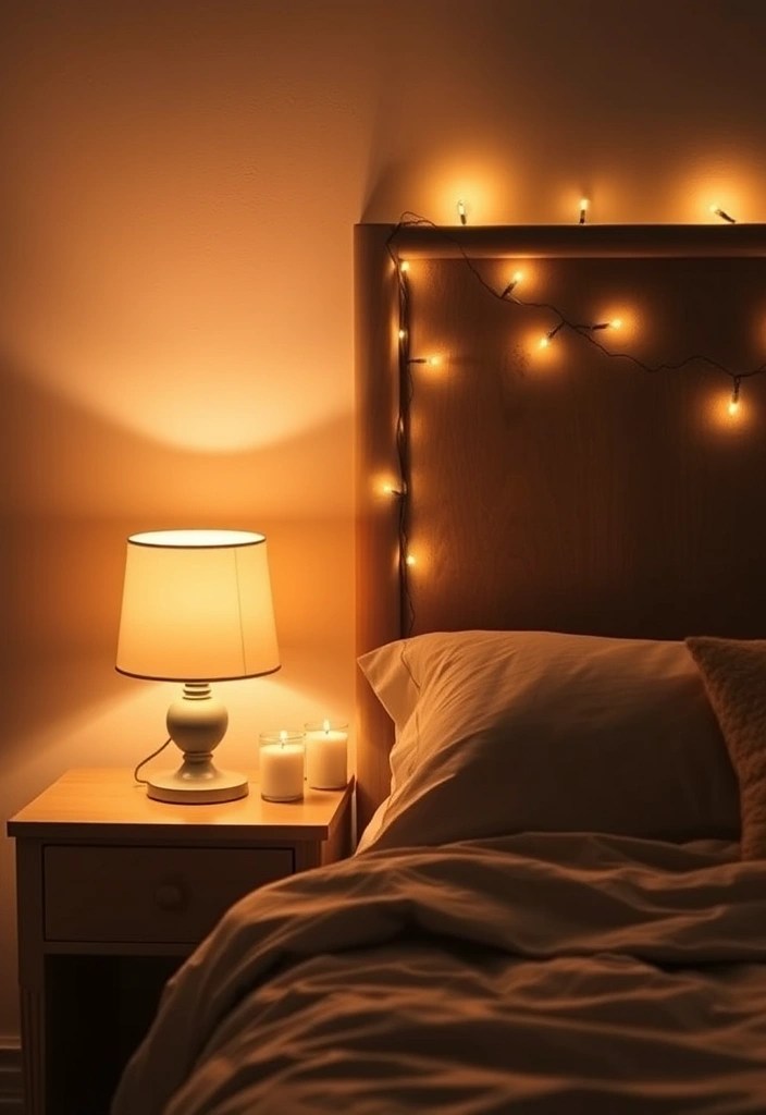 15 Cozy Bedroom Ideas That Will Make You Want to Snuggle In! - 2. Warm Lighting for a Snug Ambiance